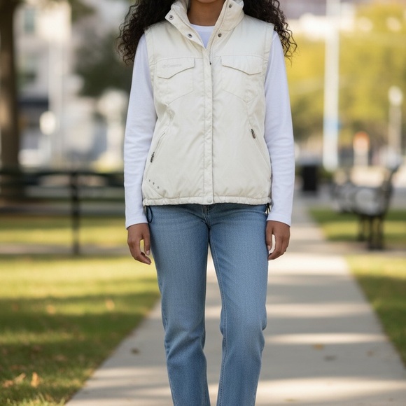 Columbia Sportswear Jackets & Blazers - Columbia Sportwear Women's White Puffer Vest Women's XL
